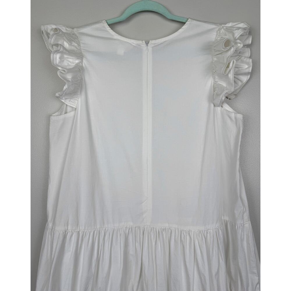 Tuckernuck Pomander Place Corrine Mini Flutter Sleeve Dress White XL Resort Wear - Picture 10 of 14